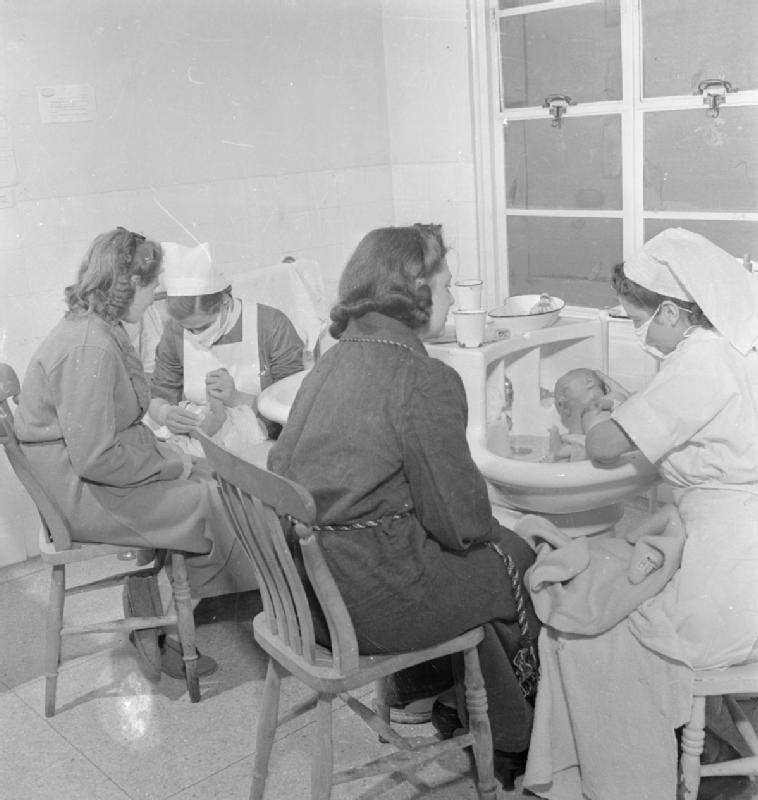 Pregnancy and Childbirth in Wartime, Bristol, England, 1942 from Wikimedia Commons