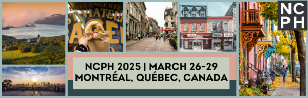 NCPH 2025 ad featuring photographs of Montreal